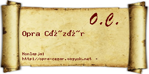 Opra Cézár névjegykártya